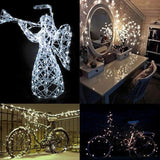 Lomotech Solar String Lights Outdoor - 2 Pack Total 66ft 200LED Solar Fairy Lights Waterproof 8 Modes Twinkle | Lumora