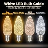 Novelty Lights 500CT Case Faceted Ultra Bright Dimmable Outdoor Christmas Light Replacement Bulbs Decorative LED | Lumora