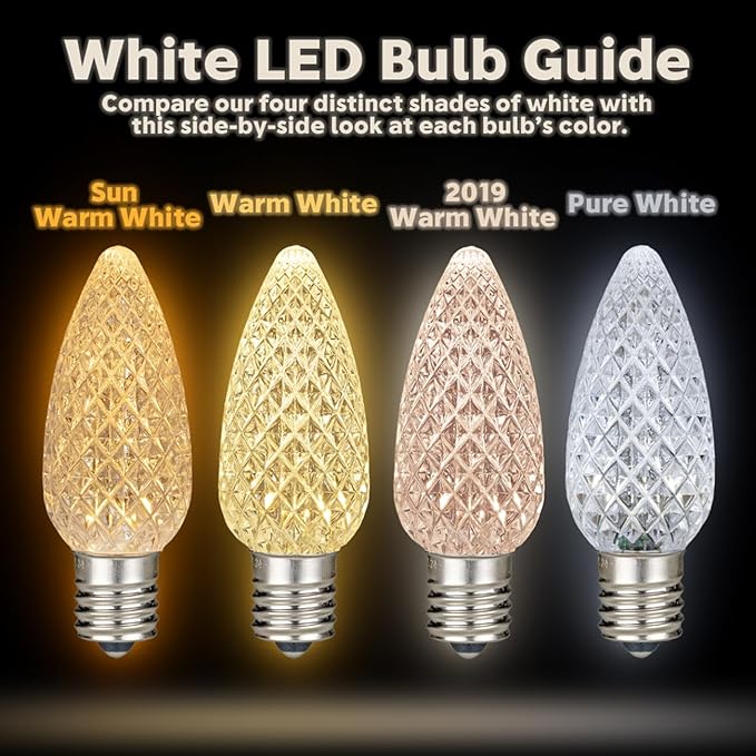 Novelty Lights 250CT Faceted Ultra Bright Dimmable Outdoor Christmas Replacement Bulbs - Decorative LED Christmas | Lumora