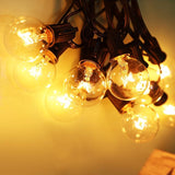 Festival Depot 25FT Patio String Lights with 25 Waterproof G40 Globe Bulbs (3 Spare) for Christmas Halloween, E12 | Lumora