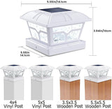 SIEDiNLAR Solar Post Cap Lights Outdoor 2 Color Modes 8 LEDs for 4x4 5x5 6x6 Wooden Vinyl Posts Fence Deck Patio | Lumora