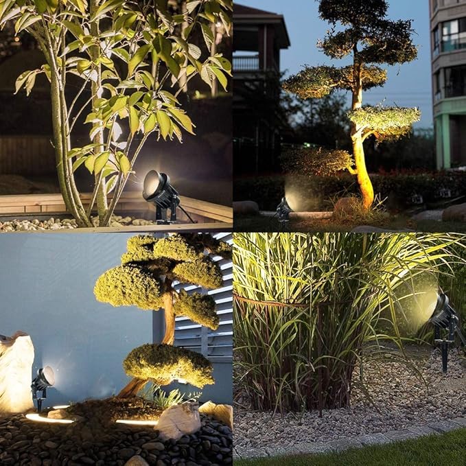 LED Low Voltage Landscape Lighting,12V~24V AC/DC Landscape Lights for Outdoor Landscape Spotlight,IP65 Waterproof Garden Yard,Path,Step,Patio Light (12, Watts)