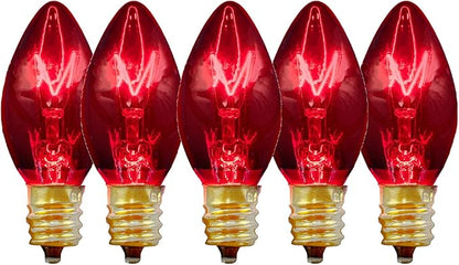EST. LEE DISPLAY L D 1902 Outdoor Patio String Lights Bulbs & Green Hanging Cord Set Christmas Holiday Seasonal Light Bulbs & Cord Included 25FT C-9 E17 (White Wire, Red)