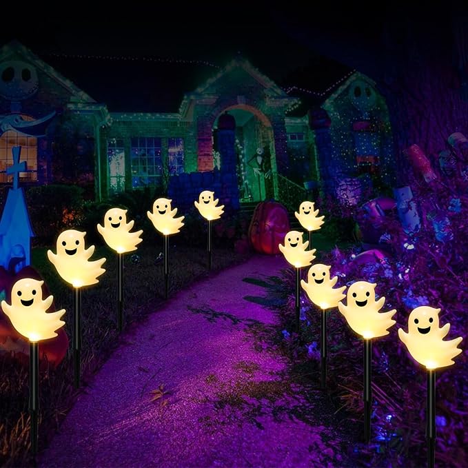 Solar Christmas Pathway Lights (Warm White)