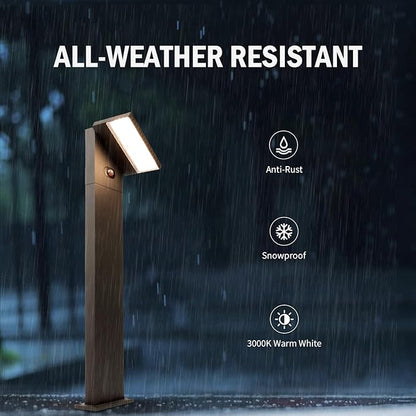 Solar Pathway Lights Outdoor with Motion Sensor - 375 Lumen IP65 Waterproof Path Lights for Driveway, 120° Adjustable Head & 3 Modes, 31.5" Tall Dusk-to-Dawn Landscape Lighting (CRI90+)