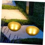 POPETPOP Delicate Pebble Shape Solar Powered Garden Lamp Warm Light Outdoor Pathway Decor Energy-efficient Charming | Lumora