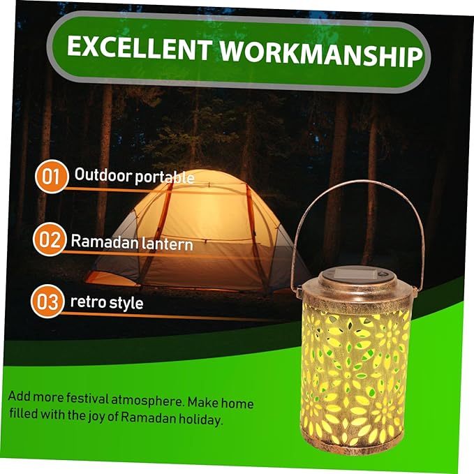 LIFKOME Solar Hollowed Pendant Light Solar Energy Lamp for Outdoor Decor Delicate - Garden Figurine Light | Lumora