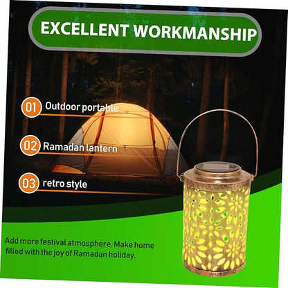 LIFKOME Solar Hollowed Pendant Light Solar Energy Lamp for Outdoor Decor Delicate Projection Design Easy to Install Creative Illumination