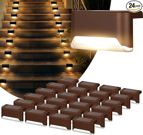 pearlstar Solar Deck Lights Outdoor,24 Pack Solar Deck Lights Outdoor Waterproof Led,for | Lumora