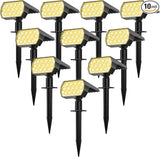 WELALO Solar Spot Lights Outdoor, [10 Pack/65 LED/3 Modes] 2-in-1 Solar Landscape Spotlights, Solar Powered | Lumora