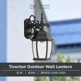 Designers Fountain Tiverton Outdoor Light Fixture, 16 Inch Exterior Wall Lantern Sconce for Front Door, Patio and | Lumora
