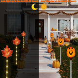 6 Pack Fall Decor Solar Maple Leaf Pumpkin Lights for Thanksgiving Decorations Outdoor,Waterproof Solar | Lumora