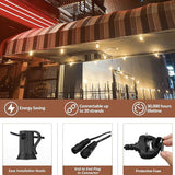 100FT LED Outdoor String Lights, Waterproof Patio Lights with 50+2 Edison Shatterproof Bulbs, Outside Hanging | Lumora