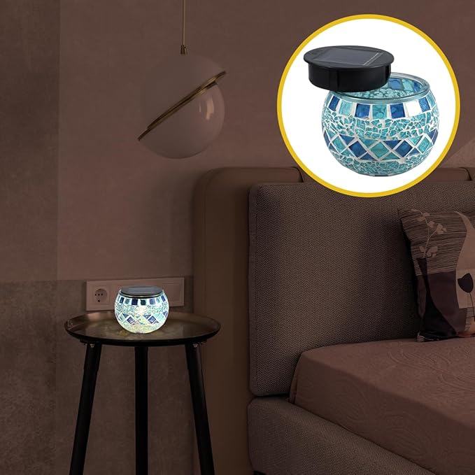 Solar Mosaic Lights Waterproof Outdoor Led Yard Path Light Decorative Solar Garden Lamp for Landscape Lawn Lighting