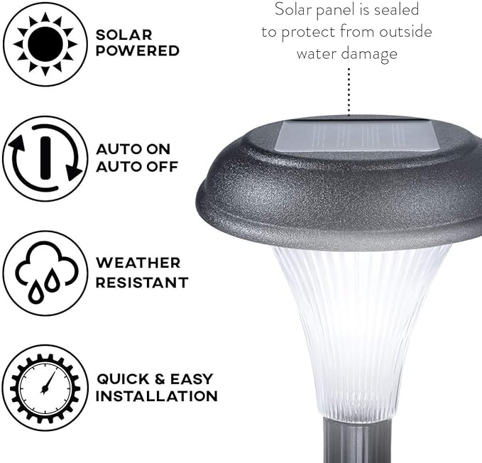 GardenBliss Best Solar Lights for Outdoor Pathway, 10 Brightest Light Set for Walkway, Patio, Path, Lawn, Garden | Lumora