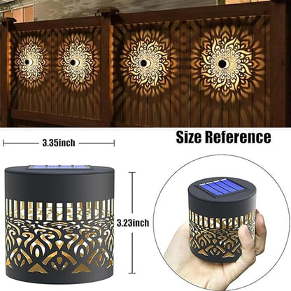 2026 NEW Solar Mandala Lights Outdoor, Decorative Solar Mandala Lights, Waterproof and Windproof, Solars Powered Mandalas Light for Garden Post Patio Backyard Yard Decor (2PCS)