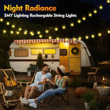 SMY Lighting 13FT Rechargeable Battery Operated 20 LED Crystal Globe String Lights Outdoor/Indoor, Patio Hanging | Lumora