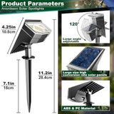 Anordsem Solar Spot Lights Outdoor: 1000mAh+ABS Waterproof Case 2 Pack - 2 Warm Light Modes for Yard Garden Path | Lumora