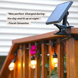 Brightech Ambience Pro 27 Ft Solar Powered Outdoor String Lights - Commercial Grade Waterproof Patio Lights with | Lumora