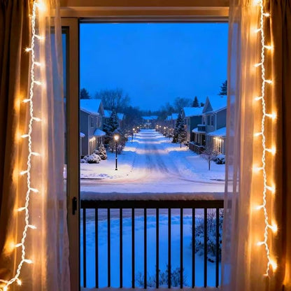 LUCKY SHINE 200 Clear Warm Christmas Lights, UL Certified and Commercial Grade 2 Sets100 Light with White Wire 66 Ft, for Indoor and Outdoor Party, Patio, Trees, Garden.