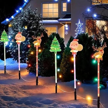 Christmas Solar Pathway Light – ABS 47cm | Landscape Christmas Lights | Solar Christmass Stake Light Outdoor Waterproof Garden Yard Lawn Walkway Patio Decorative Lighting for Holiday Festival and Sea