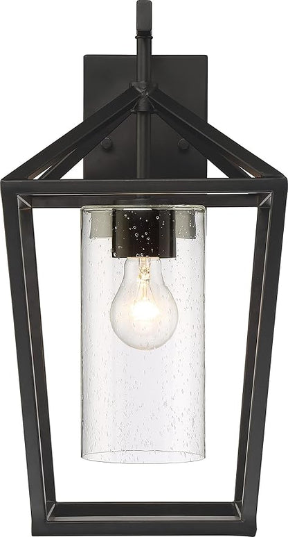 NUVO 60/6593 Hopewell Lighting Fixture, 1Lt Large Lantern, Matte Black