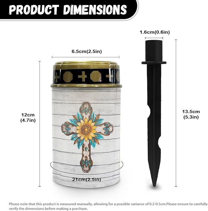 Garden Solar Outdoor Lights Eternal Light Lawn Lamp Waterproof Solar for Outside Cemetery Garden Decorations Yard Lawn Pathway Figurines-Cross