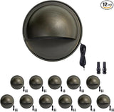 Gardenreet LED Step Lights - 12V Brass Low Voltage Deck Light Outdoor, Landscape Hardwired IP65 Waterproof, Antique | Lumora