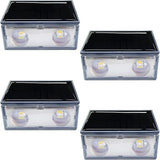 (4 Pack) Solar Wall Lights Outdoor,Warm White Colorful,Cordless,Waterproof IP65,0.6W PV Panel,Up Down Lamp Bright | Lumora