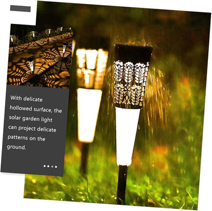 6pcs Solar Garden Stake Lights Decorative Outdoor Lawn Lights for Pathway and Patio Warm and Projecting Patterns Easy to Install Weather Resistant