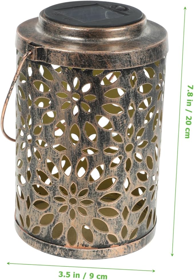 Lurrose 1pc Delicate Solar Lamp Hollowed Handle Projection Light Outdoor Decoration for Garden Balcony and Lawn | Lumora