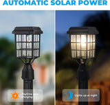 Kemeco ST4329Q-A Solar Post Light Squared Frame Exterior Waterproof Led Fixture for Outdoor Garden Street Post Pole | Lumora