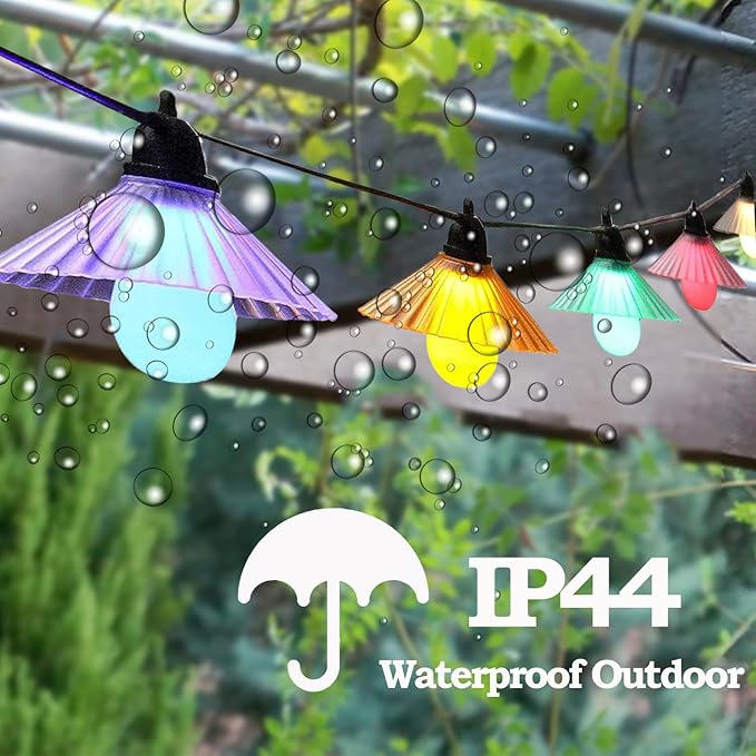 16.4 FT Outdoor Patio String Lights, Connectable LED Backyard Lights with 10 Globe Bulbs Waterproof Hanging Light | Lumora