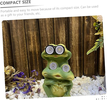 PAREKS Solar Light Crafts Decor Solar Pathway Lights Garden Resin Ornament Driveway Lights Resin Craft Ornament Yard Lights Frog Ornaments Garden Light Night Light Synthetic Resin outdoor/1142