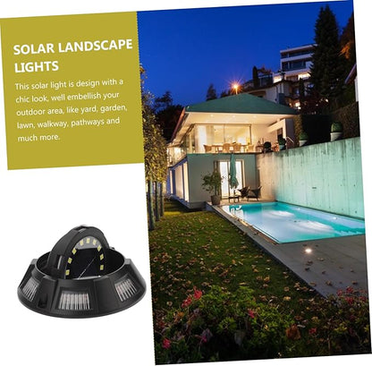 Mipcase 4pcs Solar Ground Lights Outdoor Decorative Pathway Lights Solar Garden for Patio Lawn Walkway
