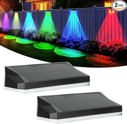 Solar Backyard Lights Outdoor Waterproof LED, 13 Lighting Modes, Solar Outdoor Lights Dual Installation IP65 Energy Saving Solar Garden Lights, For Backyard Railings Steps Patio Walls Home Decoration