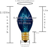 EST. LEE DISPLAY L D 1902 Indoor ＆ Outdoor String Light C7 Ceramic Christmas Steady Replacement Bulbs (Clear Glass | Lumora