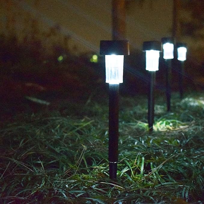 10pcs Waterproof Solar Powered LED Garden Landscape Path Lights with Ground Stake, White Light Outdoor Lawn and | Lumora