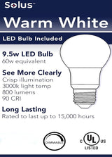 Solus S76WF Nautical Oblong Outdoor Wall Mount Light – Black or White, Composite, Frosted Diffuser – LED Bulb | Lumora
