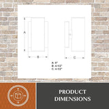VAXCEL Chiasso Modern Outdoor Porch Light,4.5" W x 8" H 2-Light Black Cylinder Wall Sconce, Waterproof LED Up and | Lumora