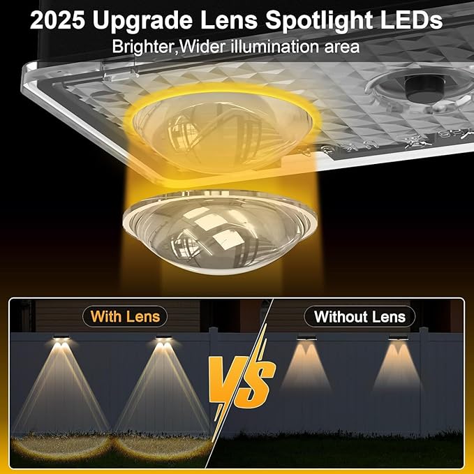 Solar Fence Lights Outdoor,Solar Wall Lights 8 Fixed Colors ＆ RGB Color Changing Modern Solar Powered Deck Light | Lumora