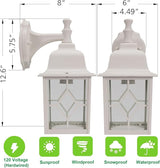 LIT-PaTH Outdoor LED Wall Lantern, White Large Exterior Wall Light Fixture, 5000K Daylight White, 11W 1000 Lumen | Lumora