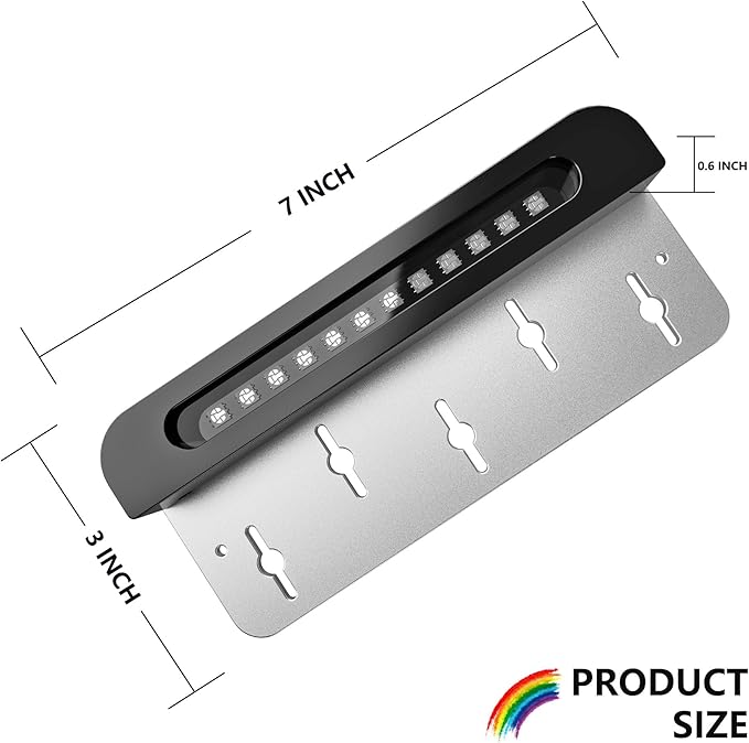 8 Pack 7 inch RGB LED Hardscape Lighting Step Lights Retaining Wall Lights with Color Changing - Outdoor Path Light | Lumora