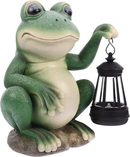 VANZACK Frog Solar Lantern Outdoor Light for Garden Landscape Charming Decoration for Patio and Flower Bed Weatherproof Solar Path Lighting