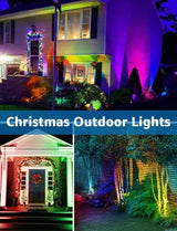 SUNVIE 12W Christmas Low Voltage Landscape Lighting RGB Color Changing LED Landscape Lights Remote Control | Lumora