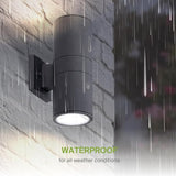 ASD 2 Light Dusk to Dawn LED Outdoor Wall Light Fixture | 18W 1900LM 3000K-5000K 120V Cylinder Up Down Lights | | Lumora