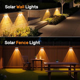 NIORSUN Solar Fence Lights,12 Pack Deck Light,Led Outdoor Lamp 3000K/6000K + RGB Wall Lights,IP45 Waterproof Solar | Lumora