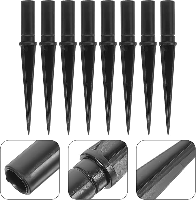 BESPORTBLE 10Pcs Stake Solar Lights Replacement Spike, Replacement Stakes for Christmas Candy Cane Lights Outdoor, Plastic Used to Maintain Candy Cane Pathway Lights for Garden Lamp 12 * 110MM