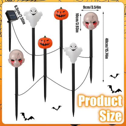 6 Pack Halloween Decorations Outdoor Solar Stake Lights Halloween Lights Waterproof for Garden Patio Yard Pathway Grave Lawn Porch Party Decor(Purple Ghost)