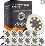 INCX Solar Lights Outdoor Waterproof,12 Pack Solar Lights for Outside, Solar Garden Lights Landscape Lighting for | Lumora